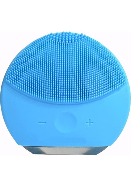 Yüz Temizleme Fırçası USB Şarjlı Suya Dayanıklı Silikon Temizleme Fırçası Mavi (Yurt Dışından)