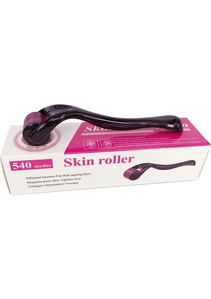 Parça 540 Titanyum Mikro Iğne Dermaroller Plastik Mikro Iğneli Cilt Rulosu Cilt Bakımı Için Kozmetik Vücut Bakımı - Siyah Mor 2.0mm (Yurt Dışından)