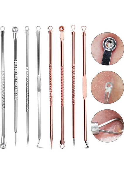 1/4 Adet Siyah Nokta Çıkarıcı De Cravo Gül Altın Siyah Noktalar Temizleyici Akne Leke Çıkarıcı Iğneler Seti Siyah Noktalar Gözenek Temizleyici Aracı (Yurt Dışından)