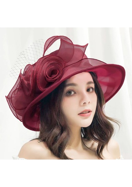 Kadın Güneş Şapkası Örgü Silindir Şapka Iplik Yaz Güneş Şapkası (Yurt Dışından)