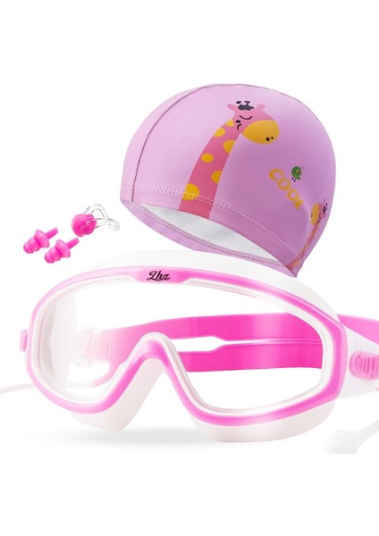 Çocuk Yüzme Gözlükleri Erkek ve Kız Büyük Çerçeve Yüzme Gözlükleri (Yurt Dışından)