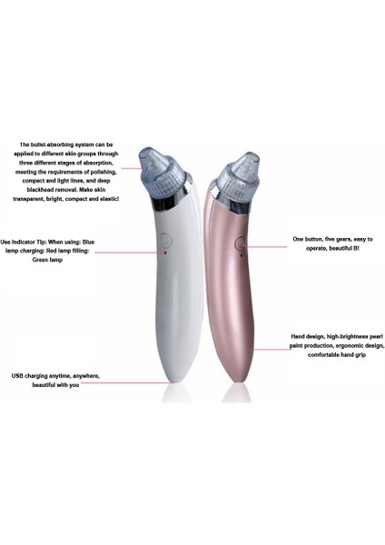 Elektrikli Siyah Nokta Artefakt Akne Akne Enstrüman Ev Gözenek Temizleyici Gül Altın Plug-In Tipi (Yurt Dışından) modelleri