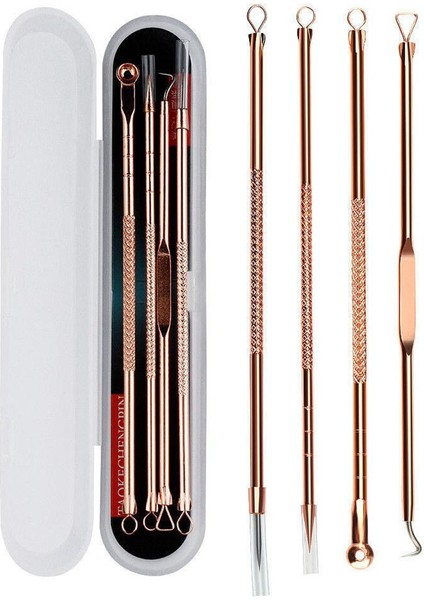 4 Adet/takım Siyah Nokta Komedon Akne Tahıl Kusur Vakum Çıkarıcı Siyah Nokta Çıkarıcı Aracı Kaşık Cilt Bakımı Için (Yurt Dışından)