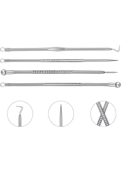 4 Adet/takım Siyah Nokta Komedon Akne Tahıl Kusur Vakum Çıkarıcı Siyah Nokta Çıkarıcı Aracı Kaşık Cilt Bakımı Için (Yurt Dışından) indirimleri