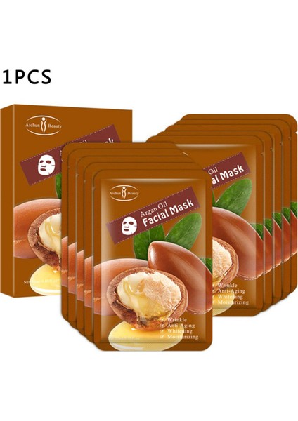 Fas Nemlendirici ve Nemlendirici Maske Güvenli Içerikli Cilt Onarım ve Bakım Maskesi Fındık Yağı Maskesi Beyaz (Yurt Dışından)