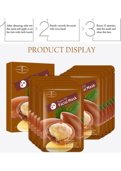 Fas Nemlendirici ve Nemlendirici Maske Güvenli Içerikli Cilt Onarım ve Bakım Maskesi Fındık Yağı Maskesi Beyaz (Yurt Dışından) modelleri