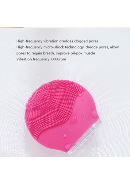 Suya Dayanıklı Silikon Yüz Temizleme Fırçası Elektrikli Temizleme Aleti - Gül Kırmızısı (Yurt Dışından) indirimleri