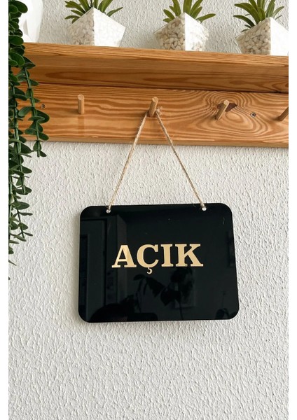 Mağaza Açık Kapalı Tabelası Pleksi - 20*15 cm - 1 Adet Kancalı Cam Vantuzu Hediye modelleri