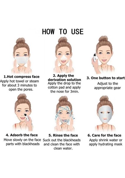 Elektrikli Siyah Nokta Çıkarıcı Iğneler Akne Siyah Nokta Çıkarıcı Vakum Emme Derin Temizleme Makinesi Peeling Gözenek Temizleyicigösterildiği Gibi (Gösterildiği Gibi) (Yurt Dışından) modelleri