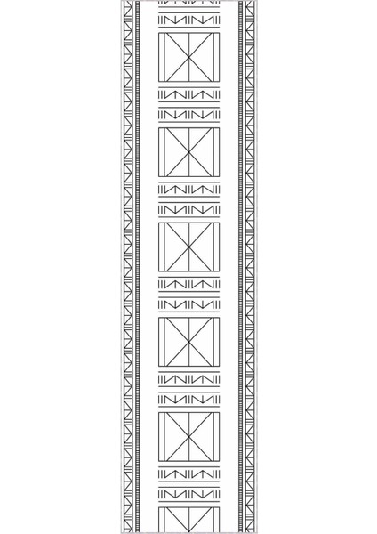 Beyaz Kaymaz Taban Etnik Kesme Rulo Özel Ölçülü Yolluk AR513 fiyatları