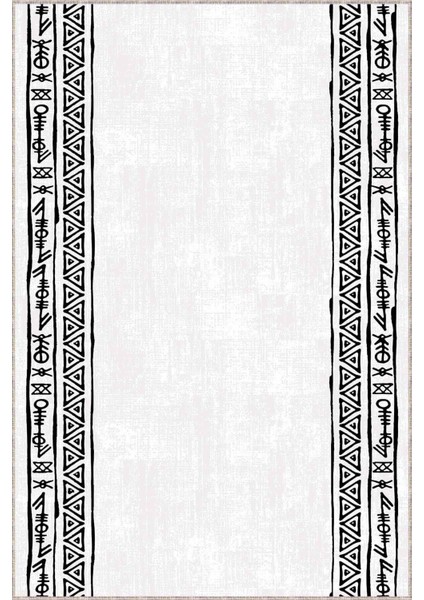 Beyaz Kaymaz Çerçeveli Kesme Rulo Özel Ölçülü Yolluk AR1096 modelleri