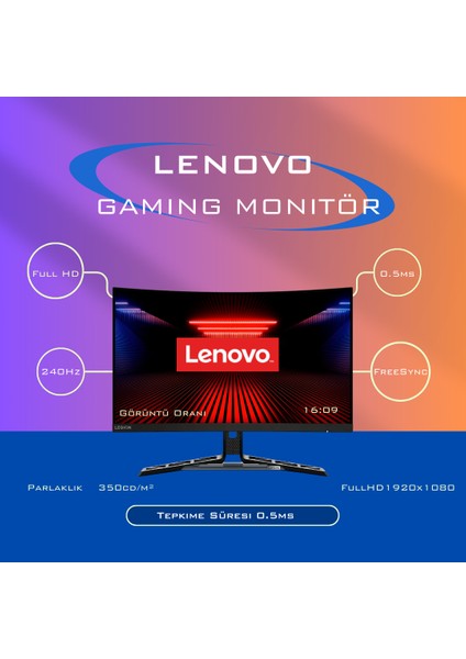 27 Inç Full Hd 240Hz( 0.5ms Pivot Freesync Kavisli Gaming Monitör