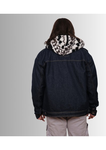 Unisex Oversize Lacivert Kot Ceket