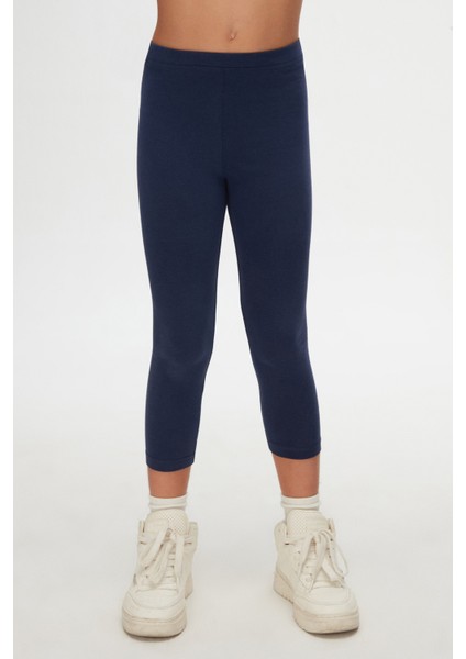 Açık Lacivert Basic Kız Çocuk Yazlık Tayt fiyatları