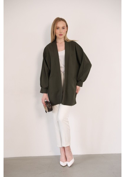 Cep Detay Atlas Hırka-Haki