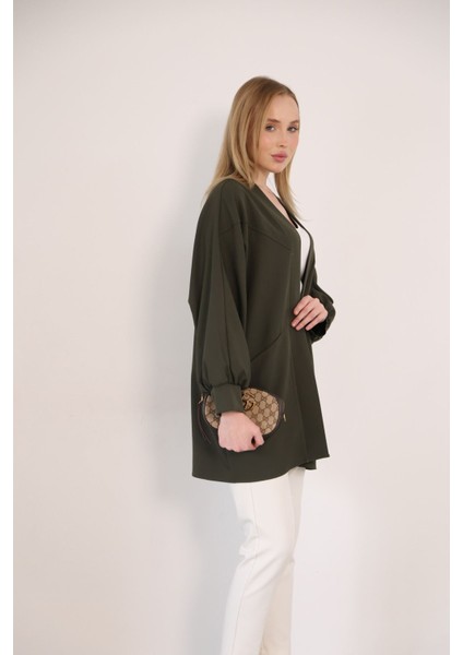 Cep Detay Atlas Hırka-Haki fırsatları