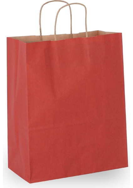 25*31*12 Kırmızı Kraft Saplı Kağıt Çanta fiyatları