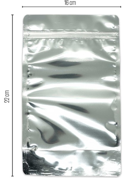 Şeffaf Metalize Kilitli Doypack 50'li 16 x 27 x 8 cm fiyatları