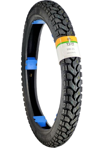 300-21 Tl (Tubeless - Dubleks) Motosiklet Lastiği DRAGON10