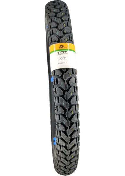 300-21 Tl (Tubeless - Dubleks) Motosiklet Lastiği DRAGON10
