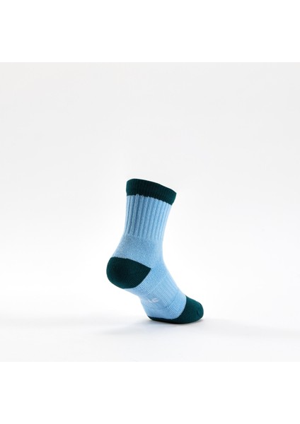 Çocuk Tenis Çorabı - Uzun Konçlu - 3 Çift - Beyaz/Mavi - RS 500