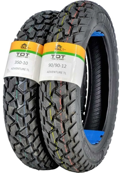 350-10 ve 90/90-12 Motosiklet Lastiği Tl (Tubeless - Dubleks) Adventurescooter fiyatları