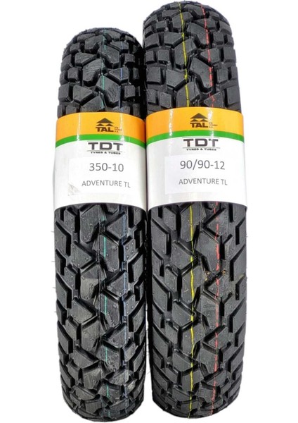 350-10 ve 90/90-12 Motosiklet Lastiği Tl (Tubeless - Dubleks) Adventurescooter modelleri
