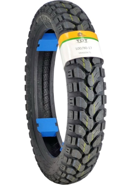 100/90-17 Tl (Tubeless - Dubleks) Motosiklet Lastiği Dragon1