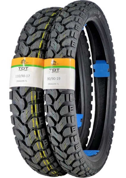 110/90-17 ve 90/90-19 Kuba Blackcat Tl (Tubeless - Dubleks) Lastik Takımı Dragoncat modelleri
