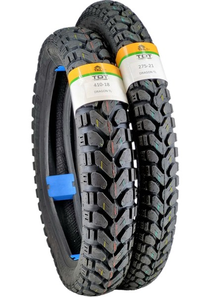 410-18 ve 275-21 Tl (Tubeless - Dubleks) Lastik Takımı DRAGON15