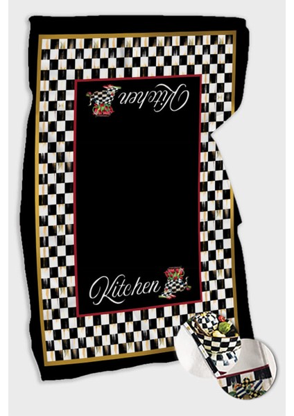 Siyah Dama Desen Fırın Mutfak Havlusu 30X50CM fiyatları