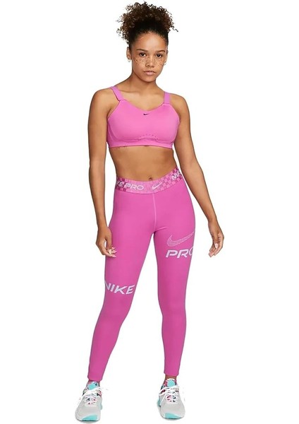 Pro Dri-Fıt Graphic Mid-Rise Kadın Tayt - Aktif Fuşya/okyanus Bliss DX0080-623 Pembe modelleri