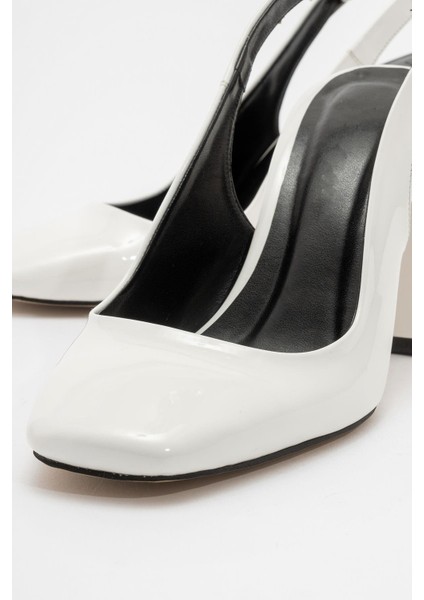 Sofıa Beyaz Rugan Kadın Topuklu Ayakkabı fırsatları