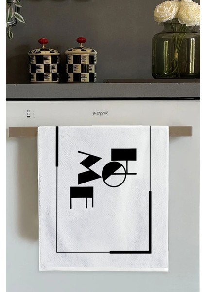 Beyaz Home Yazılı Fırın Mutfak Havlusu 30X50CM