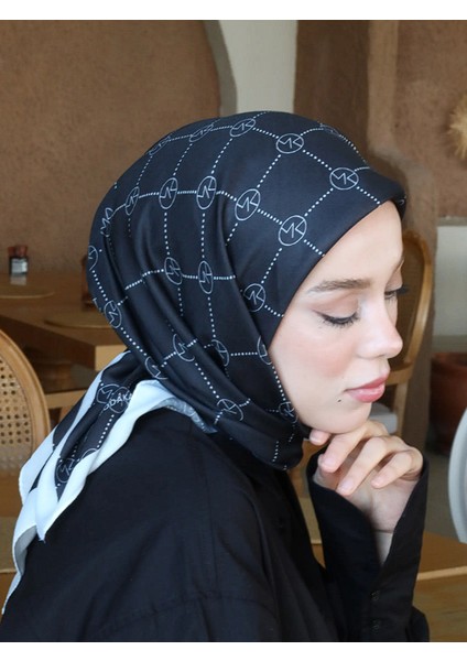 Baklava Desen Pamuk Eşarp Siyah fiyatları