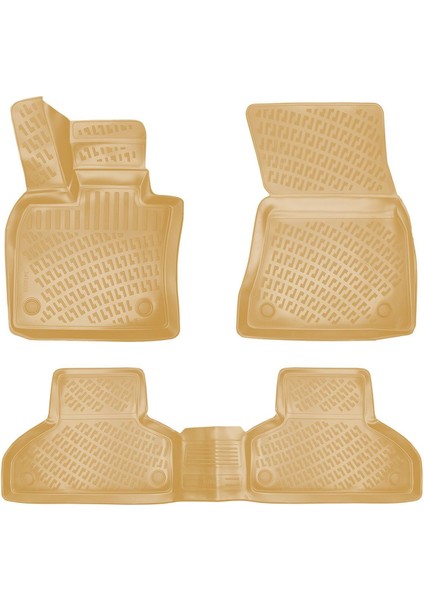 Bmw X5 F15 3D Havuzlu Paspas Bej 2013-2018 Arası