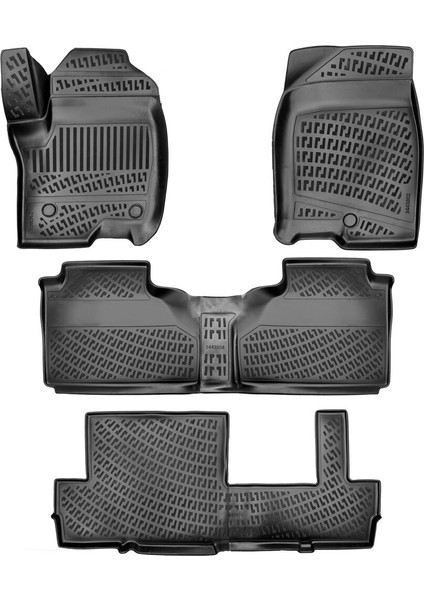 Cadillac Escalade V Esv 3D Havuzlu Paspas Siyah (8 Koltuklu) 2021 ve Sonrası