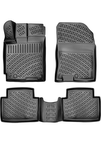 Hyundai Kona 3D Havuzlu Paspas Siyah (U.s.a. Versiyon Için) 2017 ve Sonrası