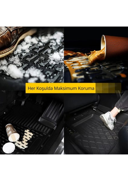 Mercedes C Class W206 3D Havuzlu Paspas Bej 2014-2021 Arası