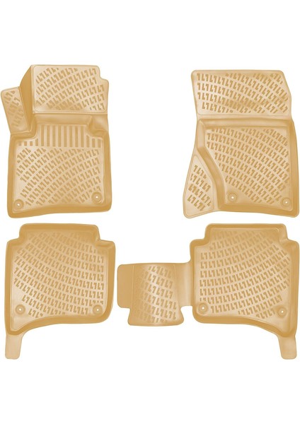 VW Touareg 3D Paspas - Bej, 4 Bölge Klimalı | 2010-2018 Arası