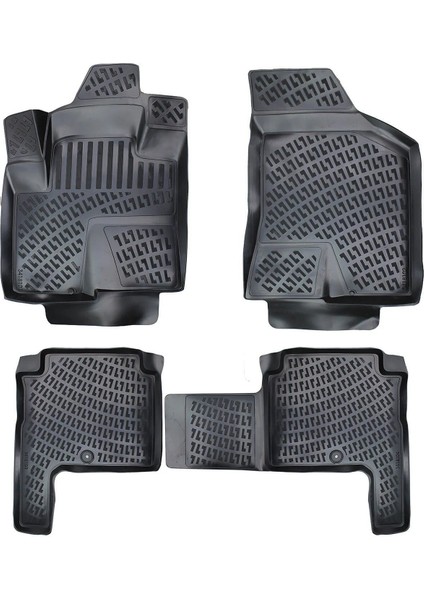 Hyundai Santa Fe 3D Paspas - Siyah, 7 Koltuklu | 2006-2012 Arası