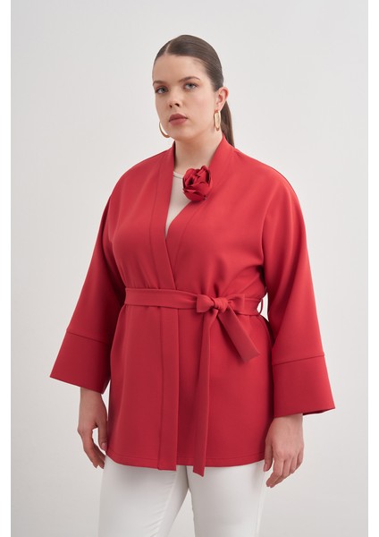 Kumaş Broşlu Kimono