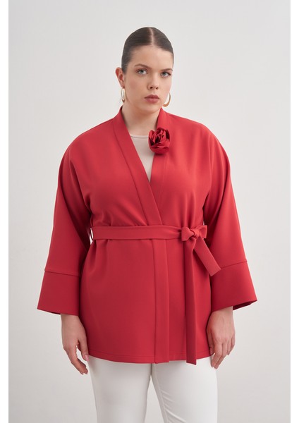 Kumaş Broşlu Kimono