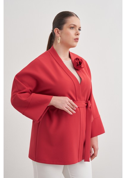 Kumaş Broşlu Kimono
