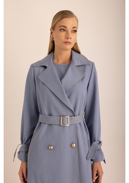 Kemerli Kruvaze Kapamalı Trençkot modelleri