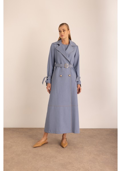 Kemerli Kruvaze Kapamalı Trençkot fırsatları