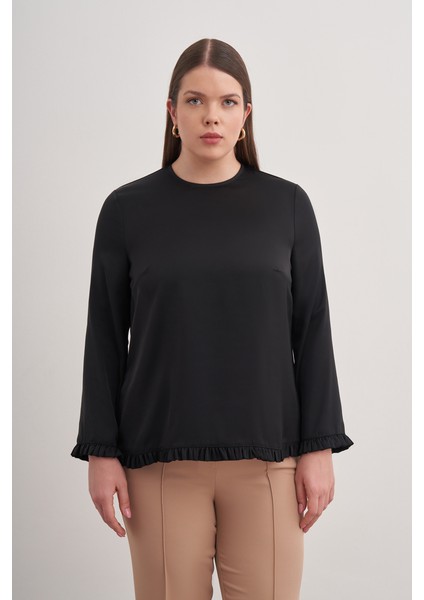 Minik Fırfır Detaylı Bluz fırsatları