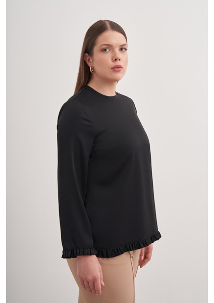 Minik Fırfır Detaylı Bluz indirimleri