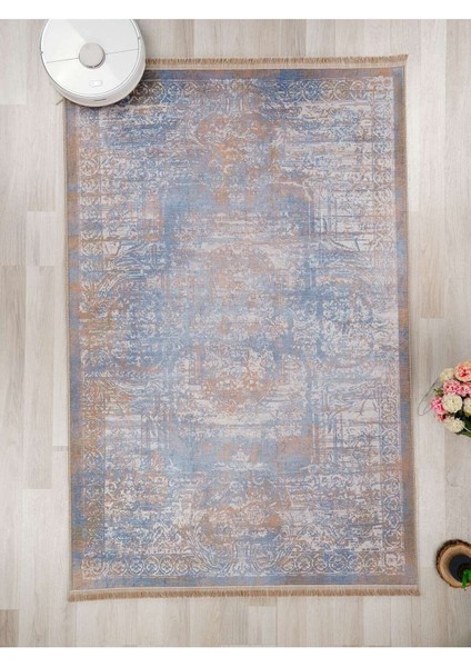 Dijital Baskılı Yıkanabilir Kaymaz Taban Salon ve Oturma Odası Halısı 6191H