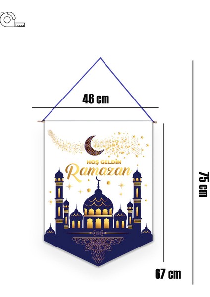 Ramazan Banner Set + Ramazan Flama + 5m LED + Mavi Hoşgeldin Ramazan Banner, Ramazan Sarkıt indirimleri